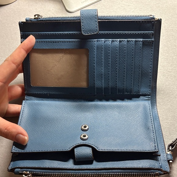 Michael Kors Slate Blue Wristlet - Picture 3 of 3